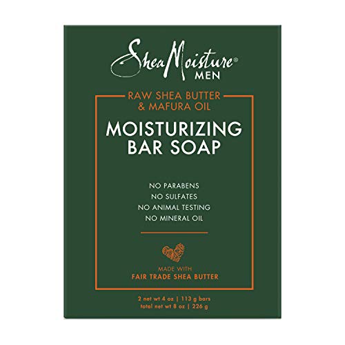 SheaMoisture Men Bar Soap - Hydrating Cleanse with Creamy Vanilla Bean, 8oz, 2 Count