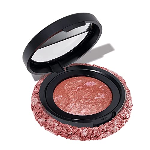 Laura Geller Baked Blush-n-Brighten - Radiant Color, Antioxidant Infused - Sunlit Rose, Weightless