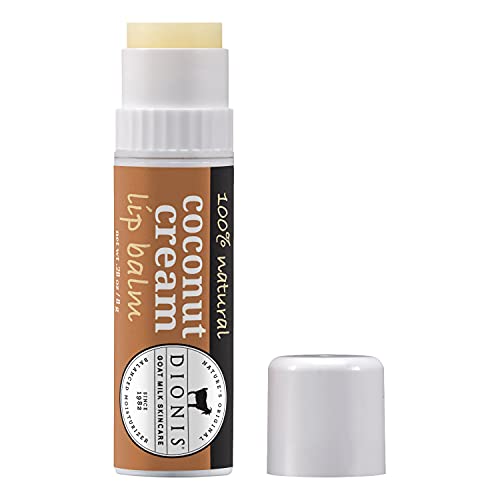 Dionis Goat Milk Lip Balm - Hydrating Coconut Cream, Cruelty-Free, Paraben-Free - 0.28 oz