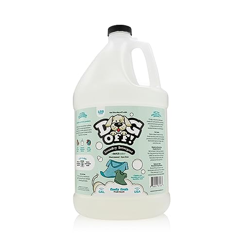 Bark2Basics Dog-Off Laundry Detergent - Eliminates Odors & Stains, 128 Loads, Pet Safe - 1 Gallon