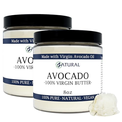 Zatural Avocado Butter - Nourishing Carrier Oil, Organic Ingredients for Hair & Skin - 2 Pack