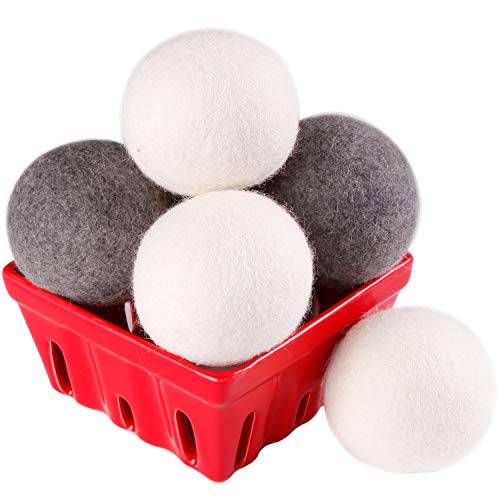 CoolCloudS Wool Dryer Balls - Natural Fabric Softener, Hypoallergenic & Reusable - XL 6-Pack