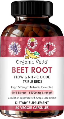 Organic Veda Moringa Supplement - Boosts Heart Health & Immunity, 14000mg Nitric Oxide - 60 Capsules