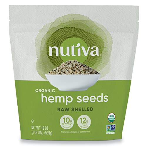 Nutiva Organic Shelled Hemp Seed - 10g Plant Protein, 12g Omegas, Non-GMO, Vegan - 19oz