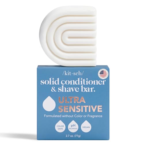 Kitsch 2-in-1 Conditioner & Shave Bar - Moisturizing, 5 Natural Ingredients, Scent Free - 2.7oz