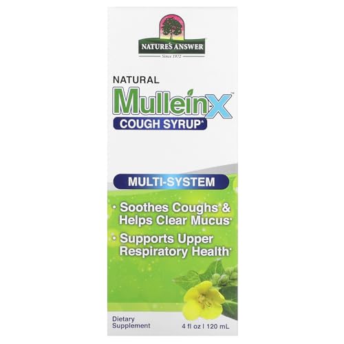 Nature's Answer Mullein-X Cough Syrup - Soothes Throat, Supports Respiratory Health - 4oz