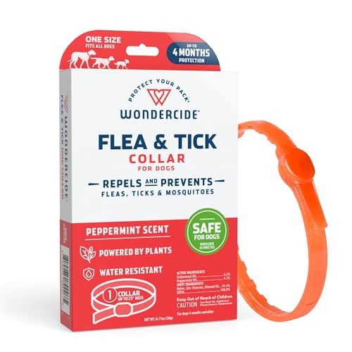 Wondercide Dog Collar - Flea, Tick & Mosquito Repellent with Natural Oils - 4 Months Protection