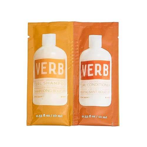 Verb Curl Shampoo & Conditioner Duo - Hydrates, Restores Elasticity, Vegan - 10ml Packette