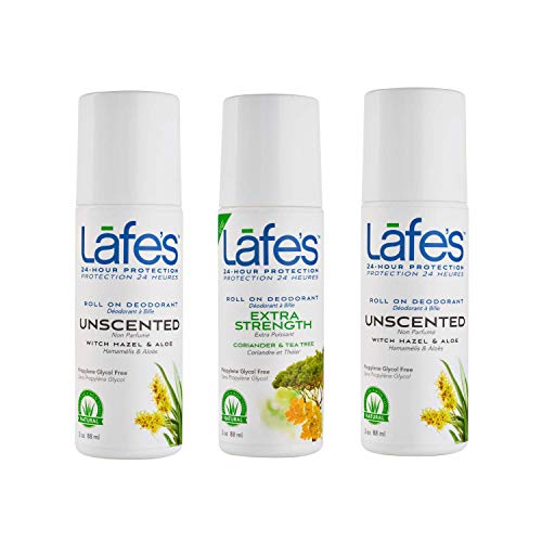 Lafe's Natural Deodorant - 24-Hour Protection, Vegan & Cruelty-Free - 3 Pack, 3oz Each