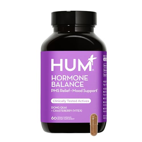 HUM Hormone Balance Supplement - Supports Cramps & Mood Swings, Vegan, 60 Capsules