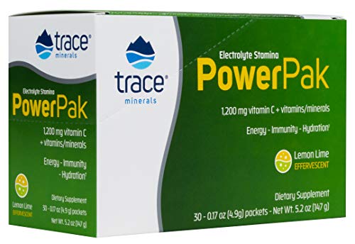 Trace Minerals Power Pak Electrolyte Powder - Boost Immunity & Hydration, Lemon Lime - 30 Packets