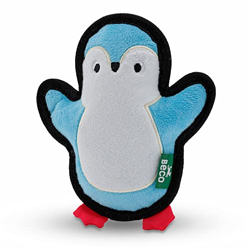 Beco Lovable Soft Penguin Dog Toy - Durable, 65% Recycled Materials, Snuggle & Fetch - 10oz