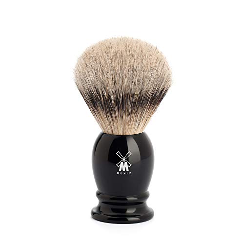 MÜHLE CLASSIC Silvertip Badger Shaving Brush - Luxurious Lather, Durable Handles - 3 Sizes