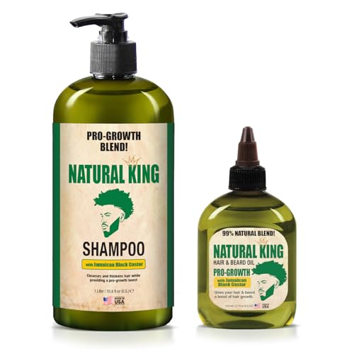 Natural King Hair Care Set - Nourishing Growth with Jamaican Black Castor Oil - 33.8oz & 7.1oz