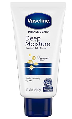 Vaseline Petroleum Jelly Cream - Deep Moisture with Vitamin E, Hypoallergenic - 4.5oz