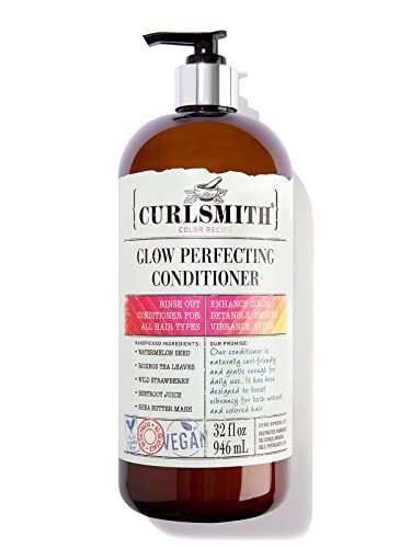 Curlsmith Glow Perfecting Conditioner - Moisturizes & Enhances Shine, Vegan - 32 fl oz