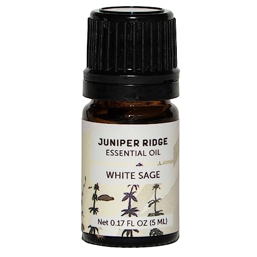 Juniper Ridge White Sage Essential Oil - Energizing Aroma, Natural Ingredients - 5ml