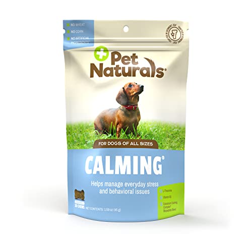 Pet Naturals Calming Supplement - Natural Stress Relief, Chicken Liver Flavor - 30 Chews