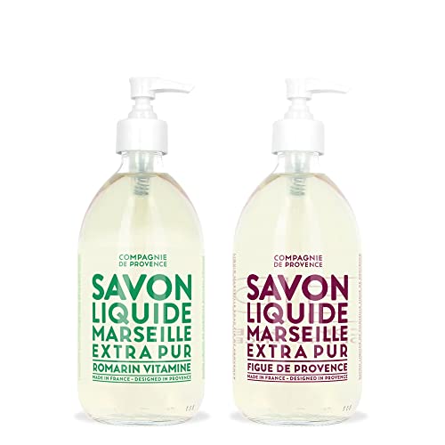 Compagnie de Provence Liquid Hand Soap - Nourishing Rosemary & Fig, Vegan & Natural - 16.7 Fl Oz