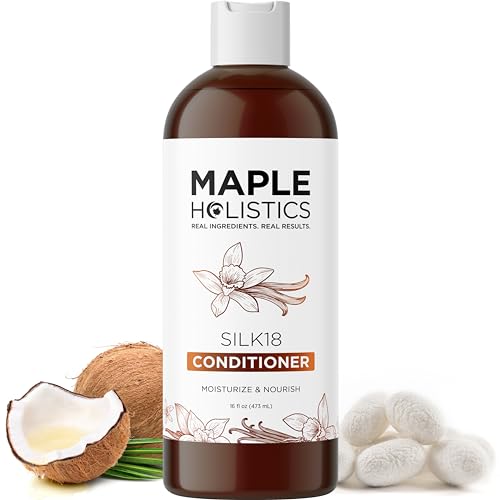 Maple Holistics Hair Conditioner - Moisturizing Silk Protein with 18 Natural Oils - 16 Fl Oz