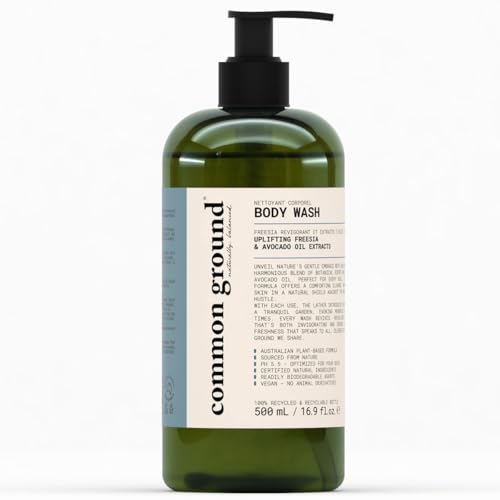 COMMON GROUND Body Wash - Organic & Vegan, Hydrating Avocado Oil Extracts - 16oz