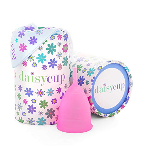 DaisyCup Menstrual Cup - 12-Hour Leak-Free Protection, Medical-Grade Silicone - Regular Size