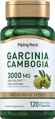 Piping Rock Garcinia Cambogia Supplement - Weight Management, Non-GMO & Gluten Free - 120 Capsules