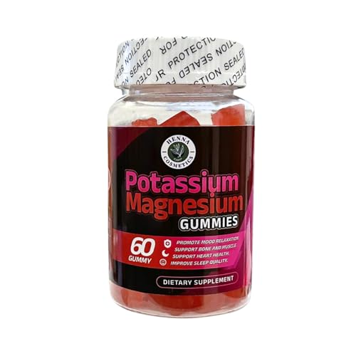 Henna Cosmetics Potassium Magnesium Gummies - Support Muscle Function & Energy - 60 Count