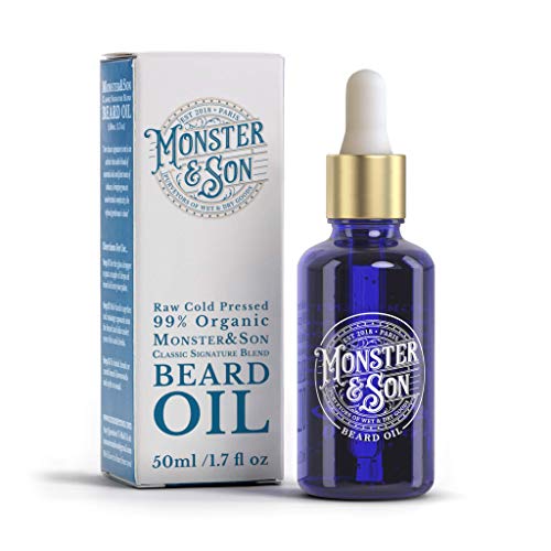 Monster&Son Beard Oil - Hydrates, Prevents Itch, Promotes Growth - Organic Jojoba, Argan, 1.7oz