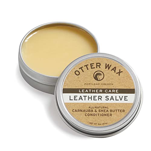 Otter Wax Leather Salve - Nourishes & Protects All Leather Types, Non-Toxic Formula - 2oz