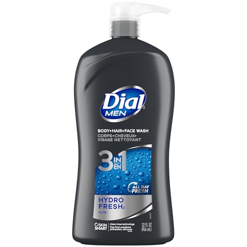 Dial Men 3-in-1 Body Wash - Fresh Scent, Clean Rinse, Recyclable - 32 fl oz