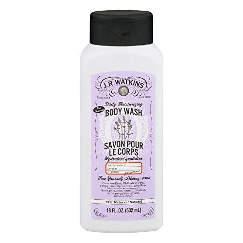 J R Watkins Body Wash - 98% Natural, Lavender Infusion, No Parabens - 18 fl oz