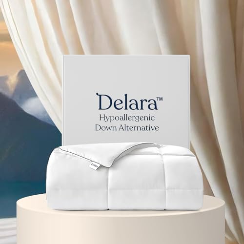 Delara Queen Size Duvet Insert - GOTS Certified Organic Cotton, Hypoallergenic, 350 GSM