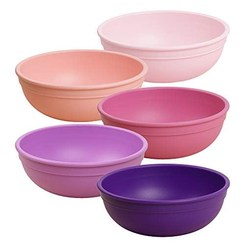 Re-Play 20 Oz. Reusable Plastic Bowls - Durable, Stackable, Made from Recycled Materials - Pack of 5