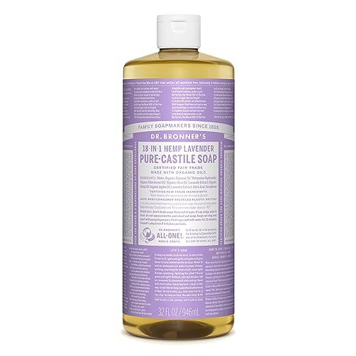 Dr. Bronner's Pure-Castile Liquid Soap - Made with Organic Oils, Vegan, 32oz Lavender