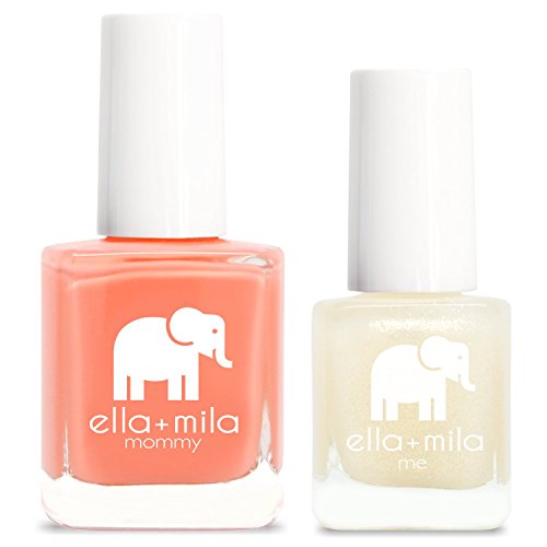 ella+mila Nail Polish Set - 7-Free, Vegan, PETA Certified - Sunkissed & Dipped in Gold