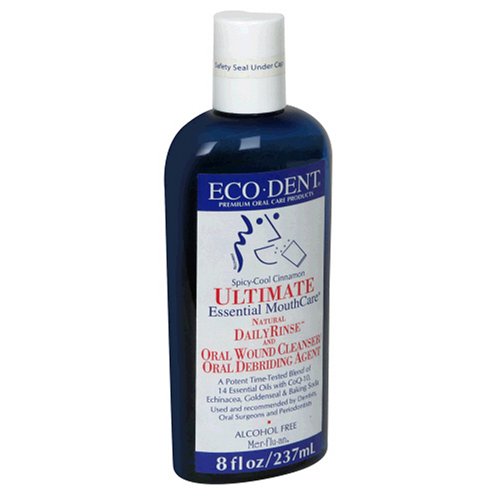 Eco-Dent Mouthwash - Alcohol-Free Daily Rinse, Natural Cinnamon Flavor - 8 fl oz