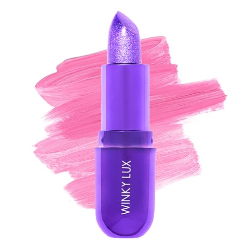 Winky Lux Glimmer Balm - Hydrating pH Color Changing Lip Balm, Vegan, Amethyst Tint - 0.15oz