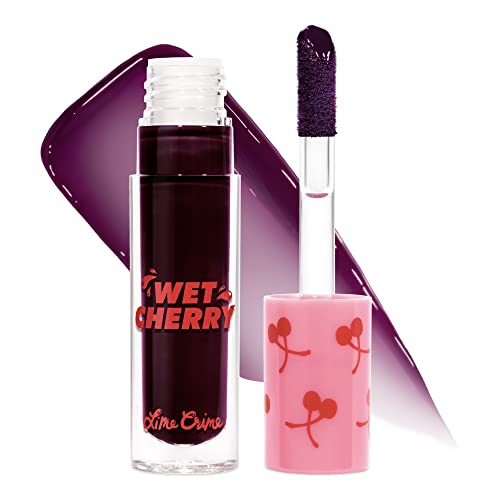 Lime Crime Lip Gloss - Plumping, Lightweight, Cherry Scent, Vegan - Black Cherry 0.25oz