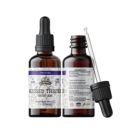 Florida Herbs Blessed Thistle Tincture - Hormone-Free, Non-GMO, Organic Extract - 2 oz