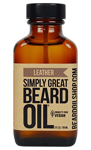 Simply Great Beard Oil - Rich Leather Scent, Softening Hazelnut & Rosemary - 3oz