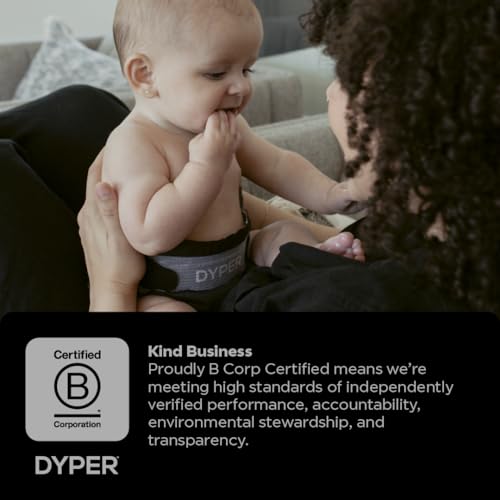 DYPER Charcoal Enhanced Diapers - Ultra Soft, Odor-Fighting, Hypoallergenic - 50 Count Size 3