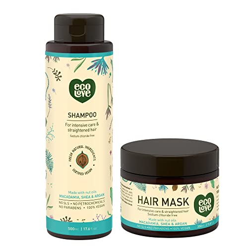 ecoLove Deep Hair Conditioner - Restores Dry & Damaged Hair, Vegan, Natural Oils - 11.8oz