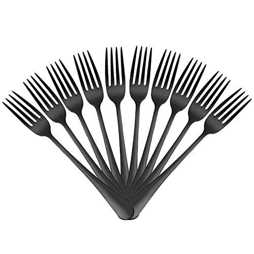 Devico Stainless Steel Fork Set - Durable, Comfortable for All, Dishwasher Safe - 10 Pieces