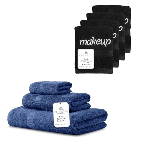 Luxury 100% Cotton Towel Set - Ultra Absorbent, Quick-Dry, OEKO-TEX Certified - 7-Piece Bundle