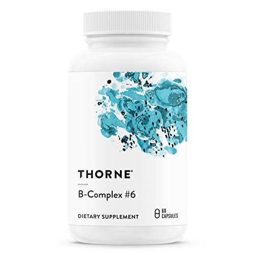 THORNE B-Complex #6 - Active B Vitamins for Brain & PMS Relief, Gluten-Free - 60 Capsules