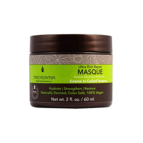 Macadamia Professional Hair Mask - Deep Hydration & Damage Repair, Color-Safe, Vegan - 2 Fl. Oz.