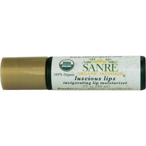 SanRe Organic Skinfood Essential Oil - Invigorating Lip Moisturizer, USDA Organic - 0.35oz