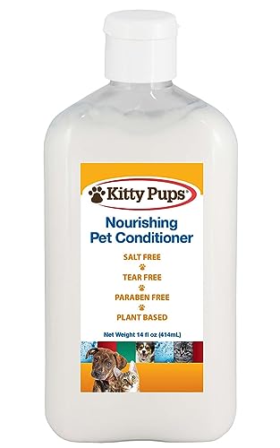 KittyPups Nourishing Pet Conditioner - Plant-Based, Tear Free, Paraben Free, 14oz