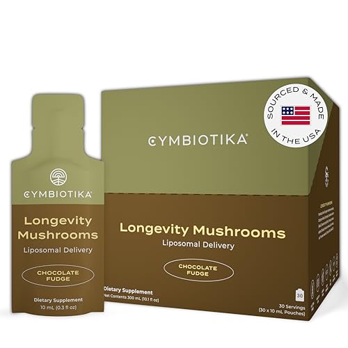 CYMBIOTIKA Mushroom Supplement - Immune Support & Energy, Organic Ingredients, 30 Pouches